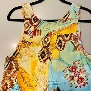 Mamie Ruth Signature “Southwest” Romper Sz M